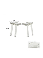 Egonex İBİCO-978 ( BEYAZ ) SOFRA AYAK ( KOMPLE PLASTİK ) ( 20CM ) ( AÇ KAPA )*4X50