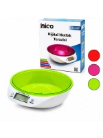 Egonex İbico İ11-009 ( Dijital & Pilli ) Mutfak Terazi Tartı ( Kaseli & 5kg/1gr )*24