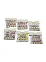 Egonex İBİCO İ12-070 ( 10PCS ) ( AHŞAP ) ( MİNİ SUNUM ) MANDALI ( MİX & FİGÜRLÜ= KALP & HAYVAN & NOEL BABA & )*24X30