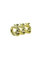 Egonex İBİCO İ12-118 ( ÇİFT ELMA & ORTA ) ( GOLD & SERAMİK ) BİBLO & DEKORATİF SÜS EŞYASI*6X16