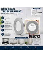 Egonex İbico İ13-140 ( Gümüş ) Derz Arası Yapışkanlı Bant ( 10mm X 50mt )*300