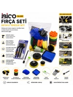 Egonex İbico İ13-148 ( 21pcs ) Hırdavat & Bakım Seti ( Polisaj Sünger-maktap Fırça-tel Fırça-oto Eldiven-bez-detay Fırça-aparat)*25