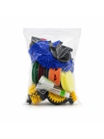 Egonex İbico İ13-148 ( 21pcs ) Hırdavat & Bakım Seti ( Polisaj Sünger-maktap Fırça-tel Fırça-oto Eldiven-bez-detay Fırça-aparat)*25