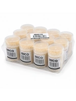 Egonex İbico İ15-060 ( Orta Boy ) Kürdan ( Pvc Plastik Kutu ) ( Tek Tek Çıkar Delikli Kapak )*12x30