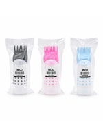 Egonex İbico İ15-075 Saç Boyama Tarak Renkli Plastik ( 6oz Ölçekli & Şeffaf Plastik Şişeli )*300