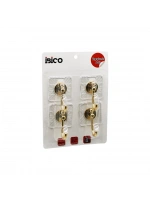 Egonex İbico İ17-017 ( 4pcs ) ( Gold ) ( Krom Görünüm ) Plastik Askı ( Yapışkanlı=şeffaf Mika Kristal Plaka=çatlak Desen ) ( 6kg )*30x4
