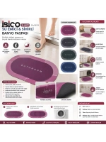 Egonex İbico İ21-007 ( Oval & Mat Renkler ) ( 38x58cm ) ( Su Emici & Sihirli ) Banyo Paspası ( Elastik )*100