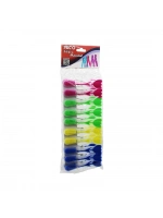 Egonex İbico İ21-034 ( 10pcs ) ( Çiçek Figürlü Silikon ) ( Renkli Uç ) ( Şeffaf Plastik ) Mandal*12x12
