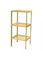 Egonex İbico İ21-148 Çok Amaçlı Raf & Organizer ( 3 Katlı ) ( Ahşap & Bambu ) ( 36x32x80cm )*6