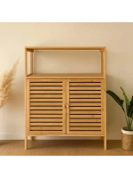 Egonex İbico İ21-149 Çok Amaçlı Dolap ( Ahşap Bambu ) ( Organizer Raflı ) ( 66x33x85cm ) *4