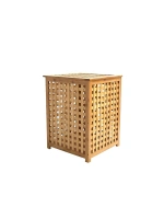 Egonex İbico İ21-152 ( Kalın Ahşap Bambu ) Kirli Çamaşır Sepeti ( Kumaş Çantalı ) ( Sepet=40x40x58cm )*5