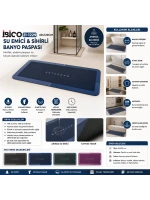 Egonex İbico İ21-158 ( Dikdörtgen & Mat Renkler ) ( 40x120cm ) ( Su Emici & Sihirli ) Banyo Paspası ( Elastik )*60