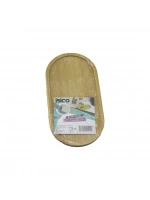 Egonex İbico İ22-210 ( Oval ) Ahşap Bambu ( Yağdanlık Altlık ) ( Mini Tepsi ) ( 12 X 23.3 X 0.8cm )*144