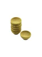 Egonex İbico İ22-222 ( Mini & Çap: 6.2cm ) Ahşap Bambu ( Lokumluk & Çerezlik ) Kase ( Derinlik: 1.5cm )*6x40