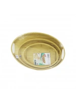 Egonex İbico İ22-270 ( 3 Boy ) ( Oval ) ( Bambu Ahşap ) Tepsi Seti ( 20x29 & 26x36 & 31x45cm )*12