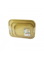Egonex İbico İ22-271 ( 3 Boy ) ( Dikdörtgen ) ( Bambu Ahşap ) Tepsi Seti ( 22x33 & 28x40 & 33x45cm )*12