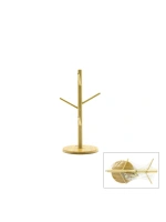 Egonex İBİCO İ22-318 ( KARE ALTLIK & ÇAP = 15CM ) BARDAK & FİNCAN ASACAK ( BAMBU & AHŞAP ) 35CM*60