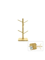 Egonex İBİCO İ22-319 ( YUVARLAK ALTLIK & ÇAP = 15CM ) BARDAK & FİNCAN ASACAK ( BAMBU & AHŞAP ) 35CM*60