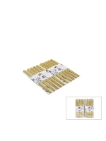 Egonex İbico İ22-326 ( 10çift ) Stıck Çin Çubuk ( Suşi ) Bambu & Ahşap Kaşık*12x20