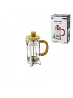 Egonex İbico İ22-342 French Press ( Metal Kafes & Bambu Sap Bambu Kapak ) ( 350ml ) ( Cam )  Bitki Süzgeçi*60