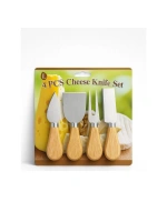 Egonex İbico İ22-400 Cheese Knife Set ( 4pcs ) Peynir Bıçak Seti ( Ahşap Bambu Saplı )*144