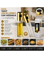 Egonex İbico İ22-413 ( 100 Ml ) ( Sprey ) ( Cam ) Yağdanlık ( Krom & Renkli Sprey Kafa & İnce Uzun Şişe )*100