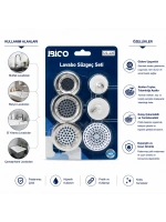 Egonex İbico İ22-428 ( 6pcs ) Lavabo Süzgeç & Tıpa Seti ( 3ad-metal + 1ad-plastik Süzgeç &  2ad-plastik Tıpa )*12x20