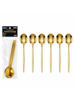 Egonex İbico İ22-437 ( 6pcs ) ( Gold ) Yemek Kaşık Seti ( 21cm )*10x10