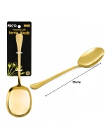 Egonex İbico İ22-445 ( 25cm ) ( Altın & Gold ) ( Metal ) ( Servis Kaşık )*12x10