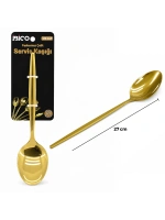 Egonex İbico İ22-447 ( 27cm ) ( Altın & Gold ) ( Metal ) ( Servis Kaşık )*12x10