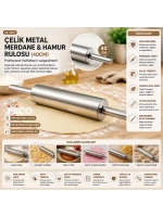 Egonex İbico İ22-456 Mt ( Çelik Metal ) ( Merdane & Hamur ) Rulosu ( 40cm )*72