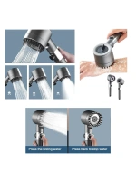Egonex İbico K13-043 ( Masaj Uçlu=elastik Silikon ) Ultra Duş Başlık ( 360° ) ( 3 Mod= Fonksiyonlu ) ( Su Stop Tuşlu )*40
