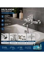 Egonex Kınetex Ktx-2640 ( Krom ) Delta Banyo Bataryası ( Aç Kapa)*12