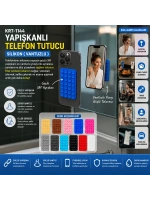 Egonex Krt-1144 Yapışkanlı Telefon Tutucu Renkli Silikon ( Vantuzlu )*50x40
