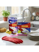 Egonex KSMART K-1278 ( S ) ( NO-7-7.5 ) ( PLASTİK ) TEMİZLİK & BULAŞIK ELDİVENİ ( DOĞAL PAMUK ASTARLI ) ( YÜKSEK DİRENÇLİ )*30X10
