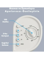 Egonex Kumtel Ktf-258w ( Beyaz ) ( 50w ) ( 3 Kademe & Zamanlayıcı ) Kule Tipi Vantilatör*1