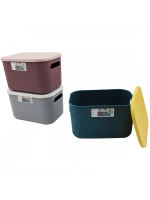 Egonex Lova Lv-331 ( 6.2lt ) Shell Organizer Kulplu Kapaklı Kutu Plastik 26.9x18.7x16.2cm*12=k