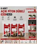 Egonex Medalyan Dl-26 ( 19x70 ) ( 6pcs ) Açık Piton Dübelli*12x10