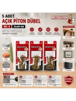 Egonex Medalyan Dl-27 ( 20x80 ) ( 5pcs ) Açık Piton Dübelli*12x10
