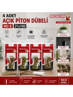 Egonex Medalyan Dl-28 ( 21x100 ) ( 4pcs ) Açık Piton Dübelli*12x10
