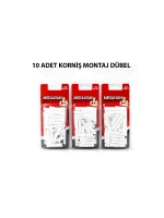 Egonex Medalyan Dl-57 ( 10pcs ) Korniş Montaj Dübeli ( Plastik Çivili )*12x9