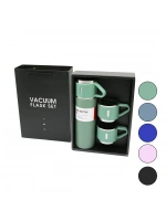 Egonex Mek-015 Vacuum Flask Set ( Çantalı ) ( 3pcs Bardaklı ) Renkli Çelik Termos Seti ( 500ml )*24