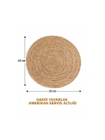 Egonex Mir-1538 ( Hasır ) ( 35cm ) ( Yuvarlak ) Amerikan Servis Altı  & Supla Altlık*85