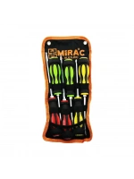 Egonex Mirac ( Bez Askı Standlı ) ( Renkli & Kauçuk Kaplama Saplı ) ( Darbeli ) ( 6lı Set ) ( 2in1=çift Taraflı Uç ) Tornavida Seti Takım ( Yıldız-düz )*36