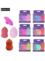 Egonex Mujgan Mjgn-161 ( 3+1pcs ) Renkli Makyaj Sünger & Silikon Fırça Seti*12x50