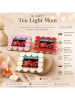 Egonex Nerox Nrx-38r ( 16pcs ) ( Renkli ) ( Yuvarlak ) Tea Light Mum*96