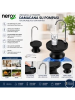 Egonex Nerox Nrx-4337 ( Usb Şarjlı & Otomatik ) Damacana Su Pompası  & Stand ( 360° Başlık )*12