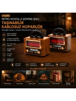 Egonex Nss Platoon Ns-901bt Pl-4715 ( Usb Şarjlı & Şömine ) ( İbreli ) Fm Radyo Retro ( Mp3 Usb & Tf Player ) Speaker*40
