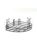 Egonex Orsa-921 ( Vantuzlu )  Çok Amaçlı Siyah Kare Banyo Raf Köşeli*12=k