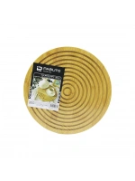 Egonex Pablıto Home Pbt-367 (yuvarlak) (çift Taraflı=düz & Dalgalı Oyuk Kanallı) Ahşap Bambu Sunum Tepsi (28cm)*24